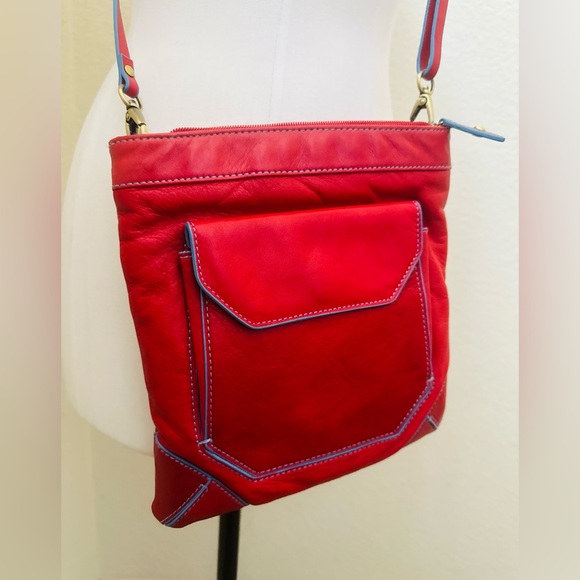 Barr + Barr Red Crossbody Bag - Picture 3 of 7